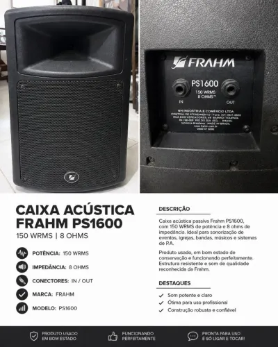 Caixa acústica Frahm ps1600