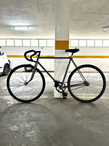 Bike Fixa Aro 700 Minimalista Grafite Fosca