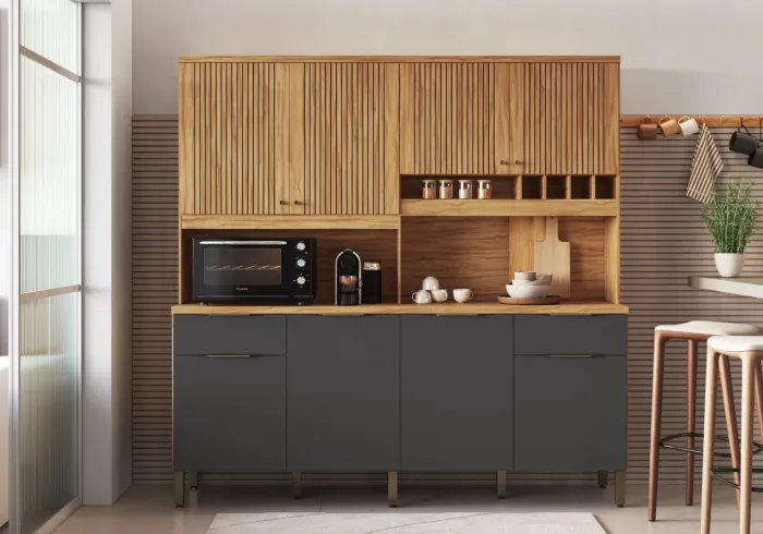 Kit Cozinha Concord 08 Portas 100% MDF - Entrega Imediata;