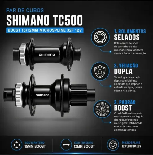 Par de cubos Shimano MS MTB
