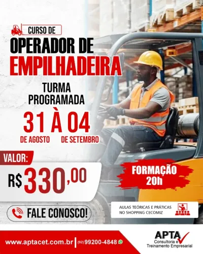 Curso Operador de Empilhadeira