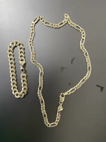 Cordão e pulseira de prata 925