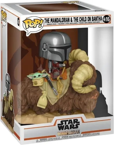 Funko Pop! Star Wars The Mandalorian & The Child On Bantha Nº 416