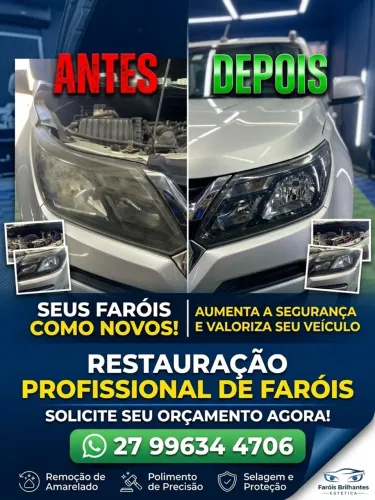 Restauração Faróis carro e moto