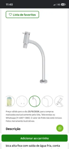 Torneira de Pia para Cozinha com Bica Alta Cromada 1167 Basic Celite
