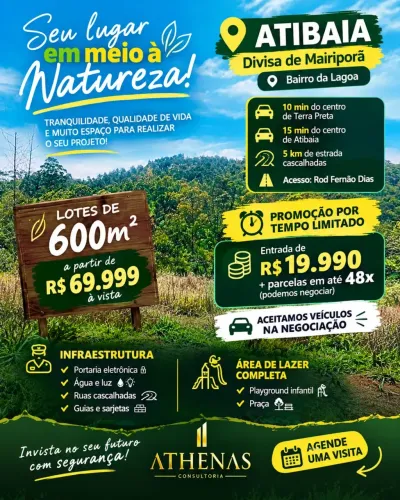 TERRENO DOS SEU SONHOS EM ATIBAIA