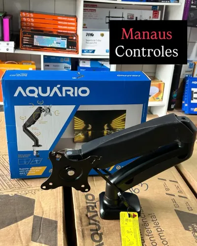 Suporte Em Morsa Pistão a Gás Articulado para Monitor