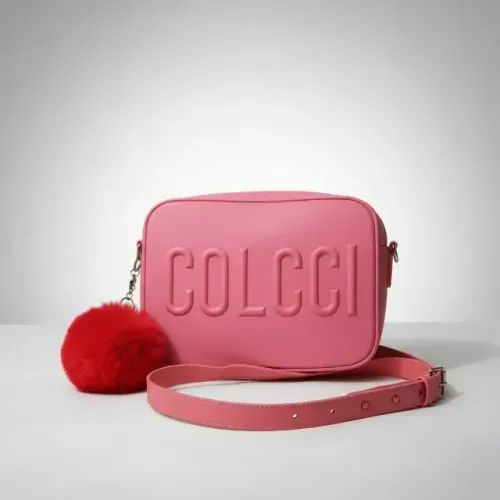 Bolsa rosa Colcci com chaveiro