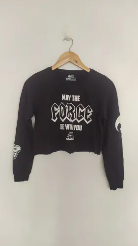 Moletom cropped feminino Star Wars Tam PP