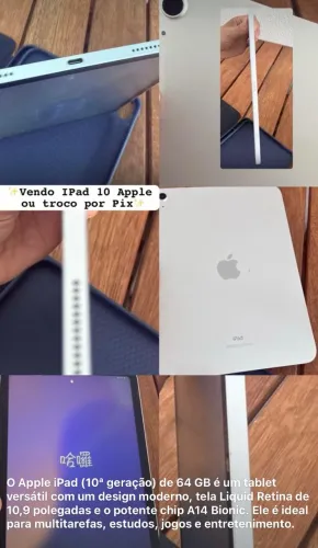 O Apple iPad (10ª geração) de 64 GB é um tablet
