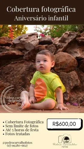 Fotografia para aniversário infantil
