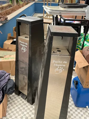 Totem Dispenser de Álcool em Gel - Pedestal Ponto de Higiene (2 unidades)