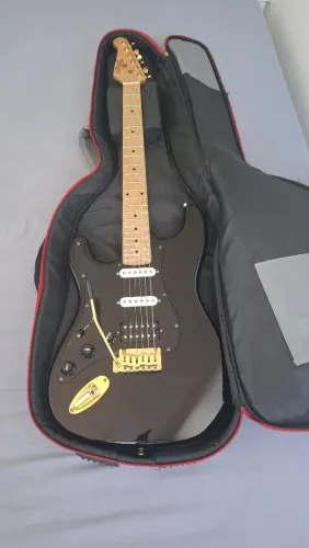Seizi Vintage Budokan Black Gold com Melhorias - Guitarra Canhota