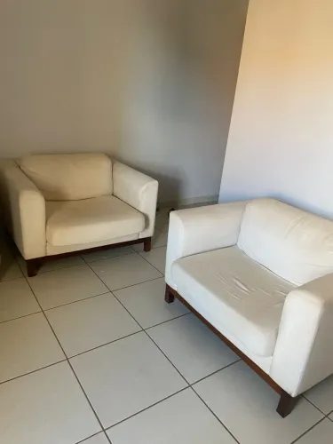 Jogo de Poltronas de Linho, conjunto. 