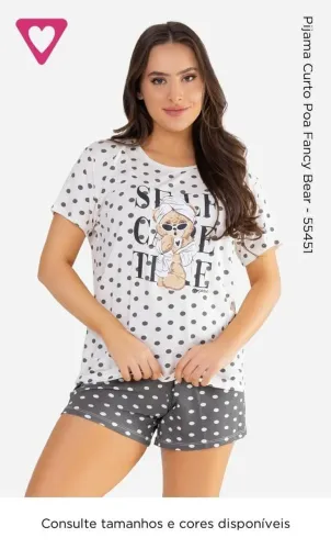 Pijama Curto poa francy Bear