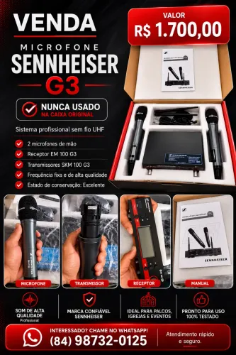Microfone Sennheiser g3 duplo