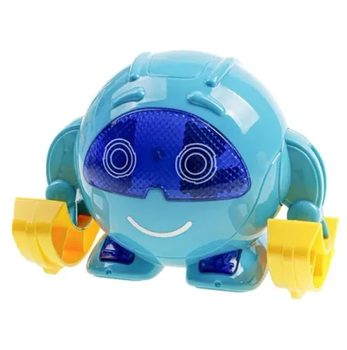 Robo Ball Bola Brinquedo Rola Com Braços Gira 360 Graus Luz Azul