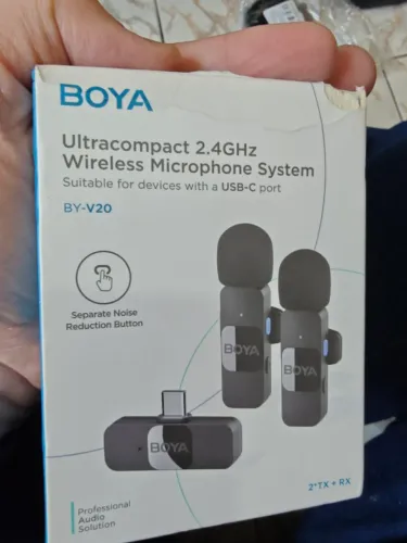 Boya ultra compacto wireless microfone