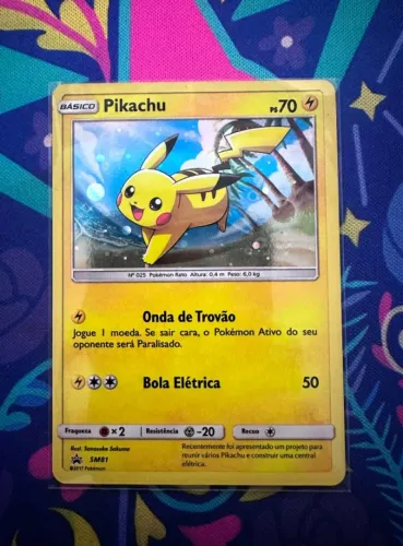 Carta Promo Pikachu Sol e Lua Promos