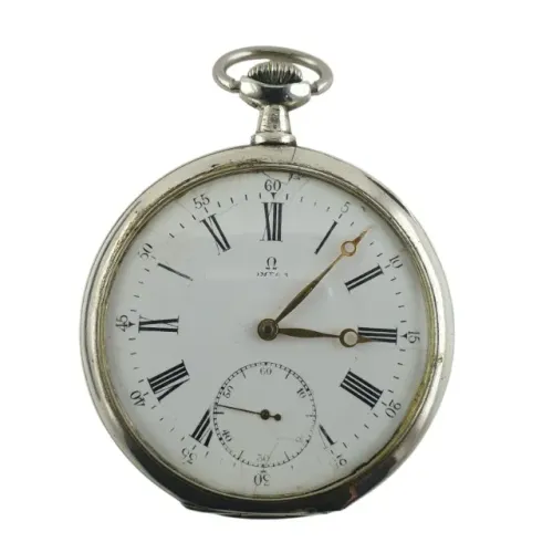 Relógio de Bolso Omega Grand Prix Paris 1900 Prata 900