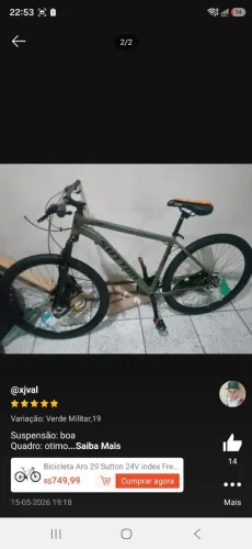 Vendo bicicleta aro 29 nova sem marcas de uso
