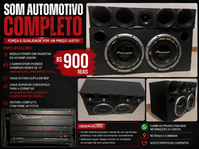 ? SOM AUTOMOTIVO COMPLETO - R$ 900,00 ?