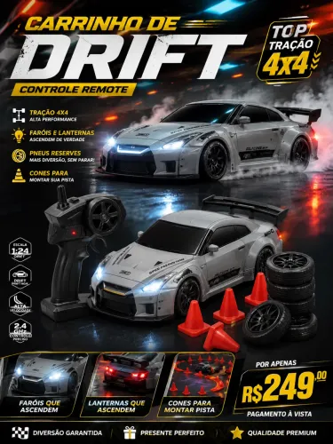 Carrinho de controle remoto para drift