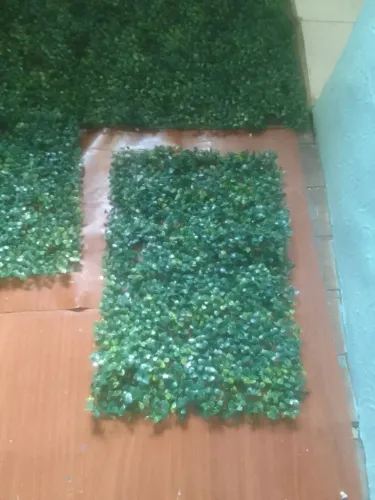 6 placas de painel verde artificial