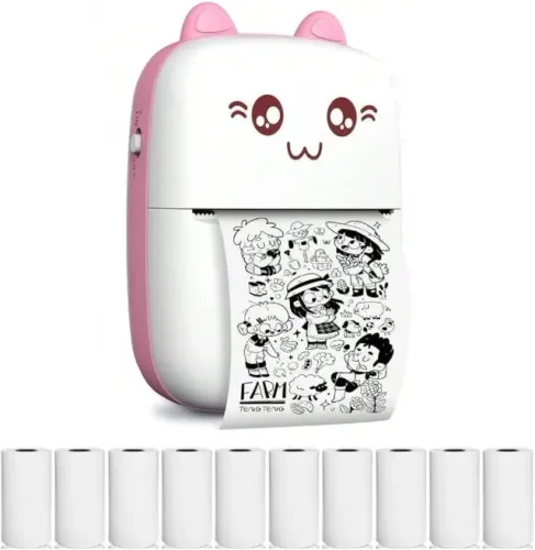 Mini impressora térmica gatinho