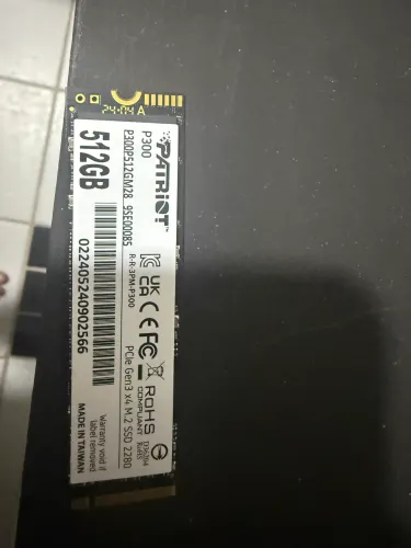 SSD 512GB NVMe M.2 Patriot P300 PCIe