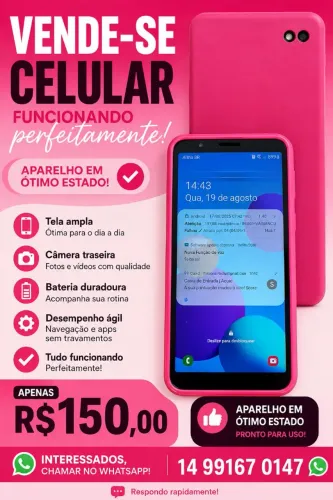 A01 funcionando perfeitamente