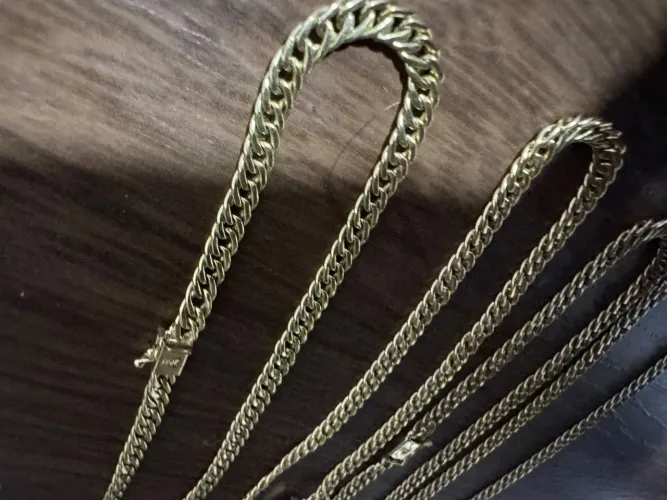 Pulseira Groumet de ouro 18k procedência garantia eterna