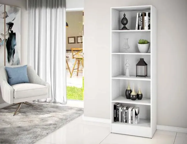 Livreiro Mirage Branco e Preto 177.50.30 frete gratis