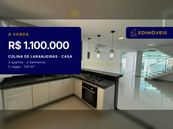 Colina de Laranjeiras: Casa 3 quartos com suíte, perto de comércios e escolas