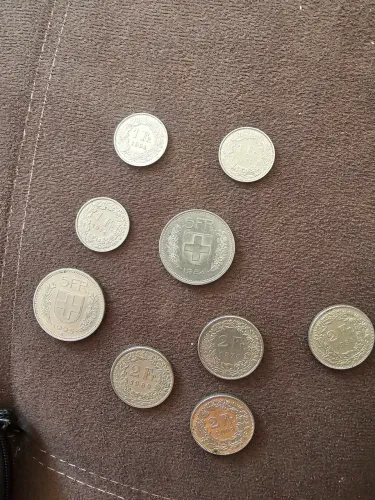 Lote de Moedas Suíças Antigas