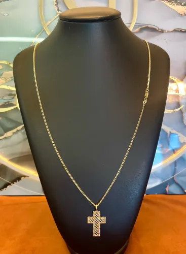 Cordão de ouro grumet com pingente 10.1g ( LOJA FÍSICA)