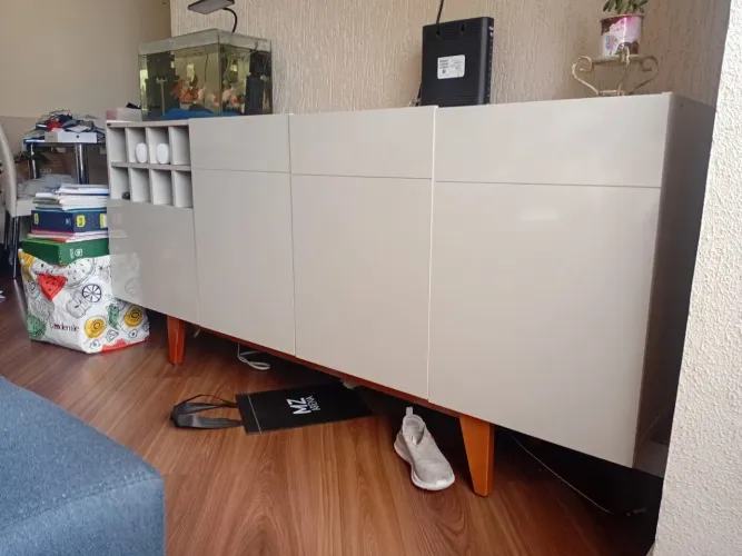 Buffet Philadelphia Off White 3 Portas 1 Gaveta - Madeira