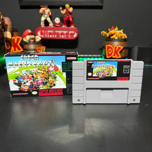 SNES Cartucho Super Mario Kart + Mini Caixa