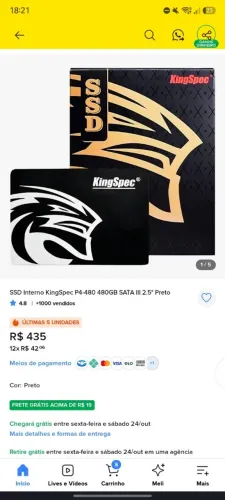 Ssd 480 gb sata