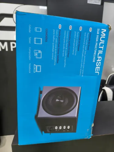 Vende novo lacrado Alto-falantes para PC 2.1 P2 Usb 30w Multilaser Sp262 Preto