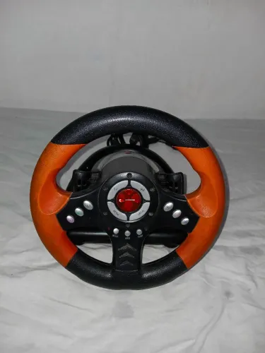 Volante Gamer com Pedais para PS2 / Xbox / PC - Funcionando