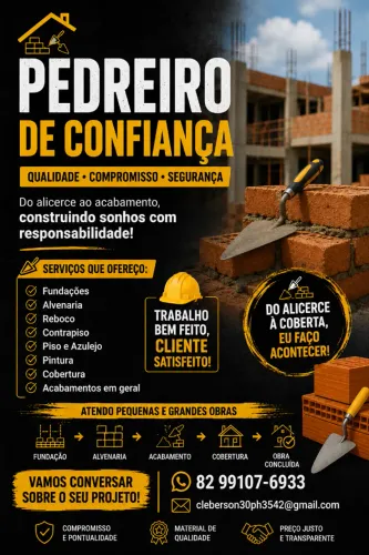 Pedreiro Disponivel!!