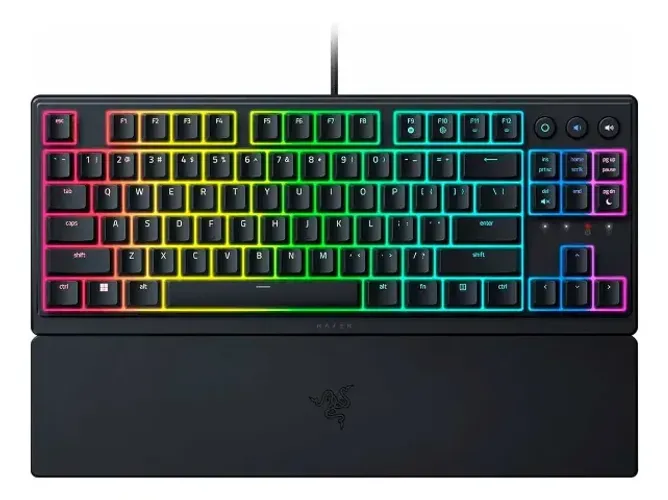Teclado Razer Ornata V3 Tkl Mecha Membrane Us Black Gamer Keyboard Teclado em inglês