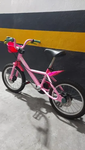 Bicicleta Infantil BTWIN Aro 16 Rosa - Freio a Disco - Excelente Estado