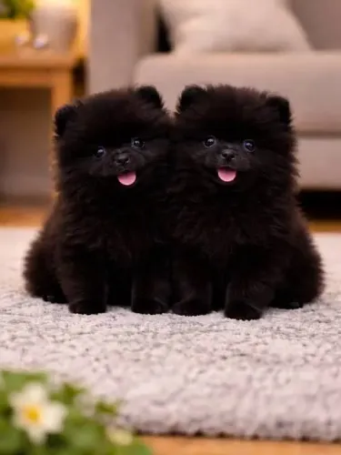 Lulu da pomerania anã fêmea preta ursinha cor rara já vacinada