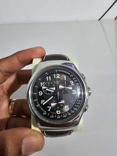 Relógio Swatch Irony, Pulseira em Couro Original