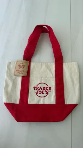 Bolsa vermelha rara tote Trader Joes 