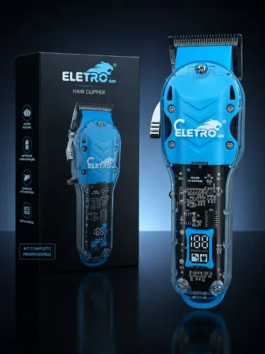 Máquina de Cortar Cabelo Profissional Eletro Pro Sem Fio Digital