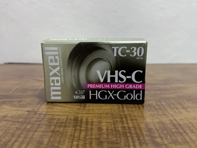 Fita VHS-C HGX GOLD TC-30 maxell novo lacrado