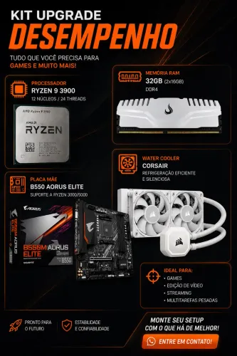 Kit Ryzen 9 3900 + B550m Aorus Elite + 32GB DDR4 + Water Cooler Corsair ?